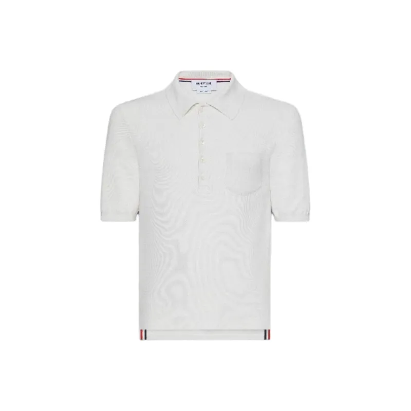 THOM BROWNE 4 Bar Silk Polo Shirt-0