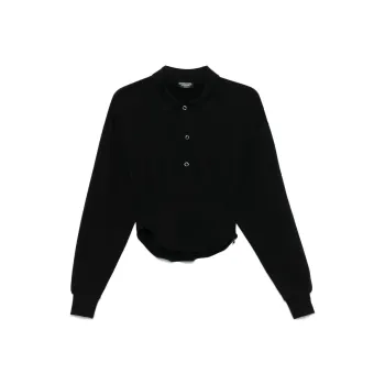 Mugler Corseted Polo Shirt