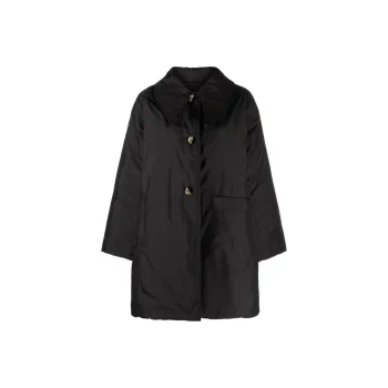 GANNI Oversized-collar Quilted Jacket