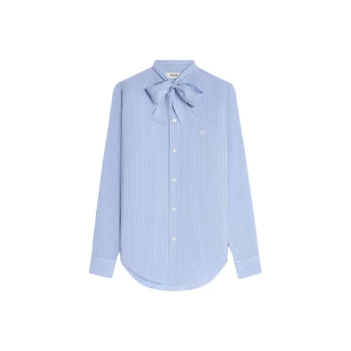 celine and Romy Lavallière Shirt In Striped Silk