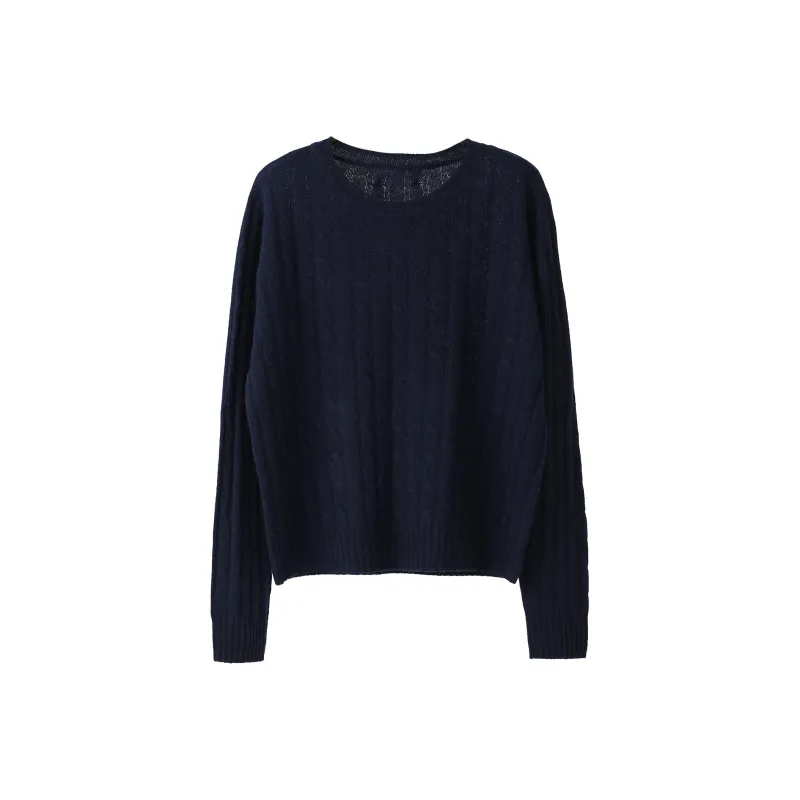 Fstudio Fall And Winter Solid Color Crew Neck Knitwear Sweater Unisex-6