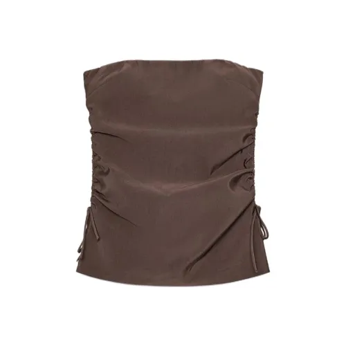ZARA Strapless Top Women's Chocolate
