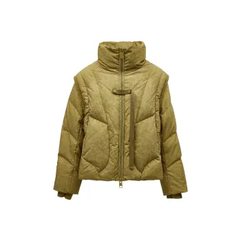 ONLY Down Jackets Women's E04 Charcoal Moss Green