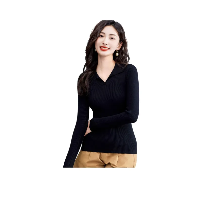 Love Elaine Spring Fall Knitwear Slim Fit Women's Black-0