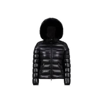 Moncler Logo Patch Hooded Down Coat