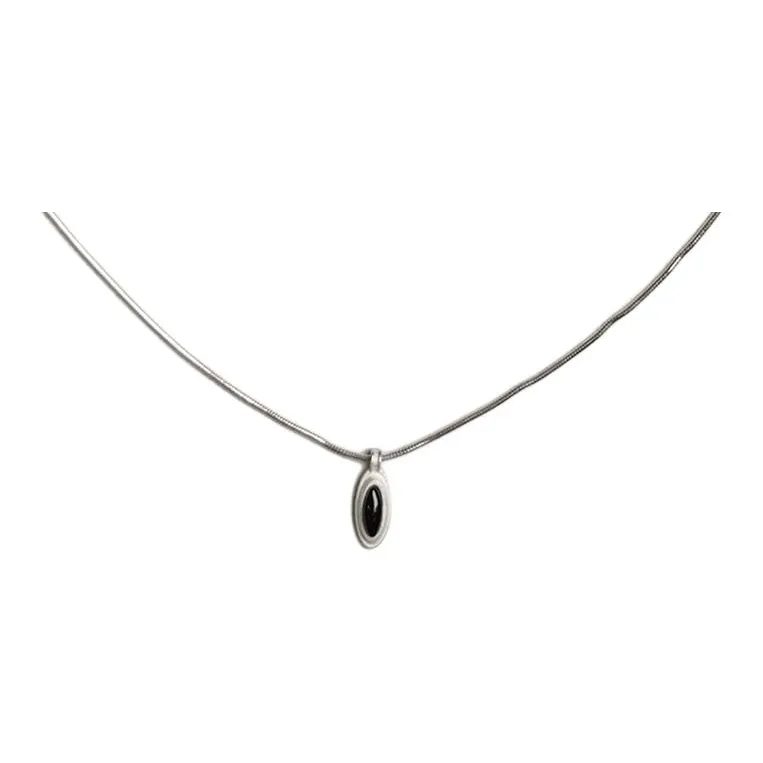 OLIO E ACETO 925 Sterling Silver Necklaces Unisex White/Black-1