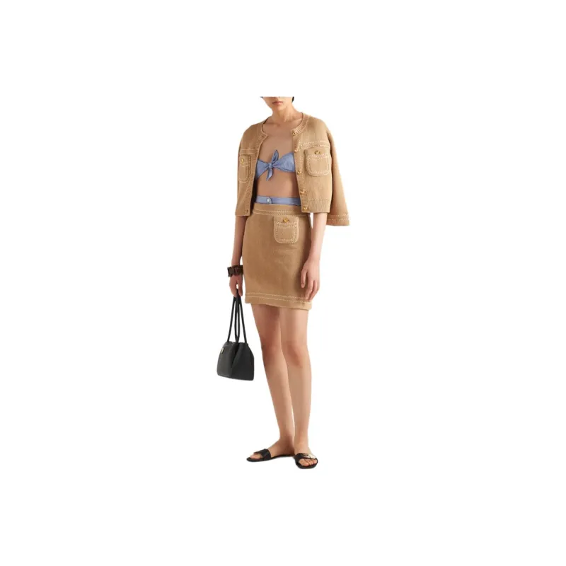 PRADA Jackets Coats Women's Light Beige-5