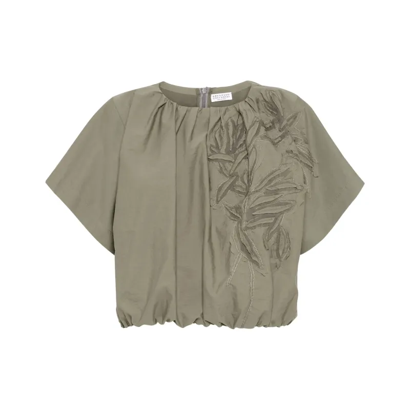 Brunello Cucinelli Flora appliqué Blouse-0