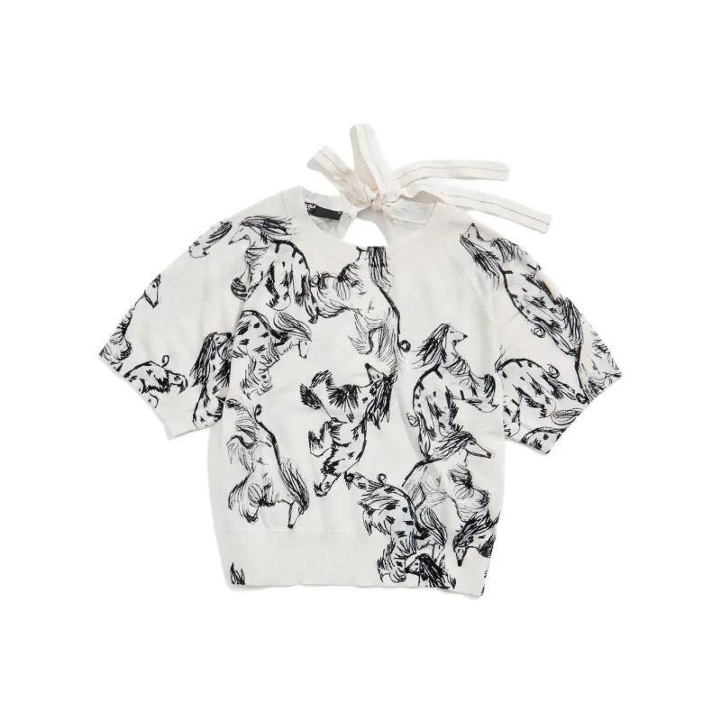 Bimba Y Lola Greyhound print Top-0