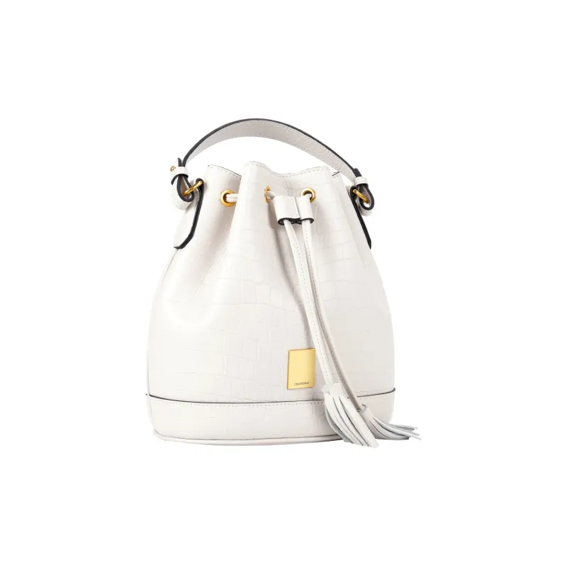 COURONNE Split Cow Leather Crossbody Bag Regular Women's Black/Ecru-7