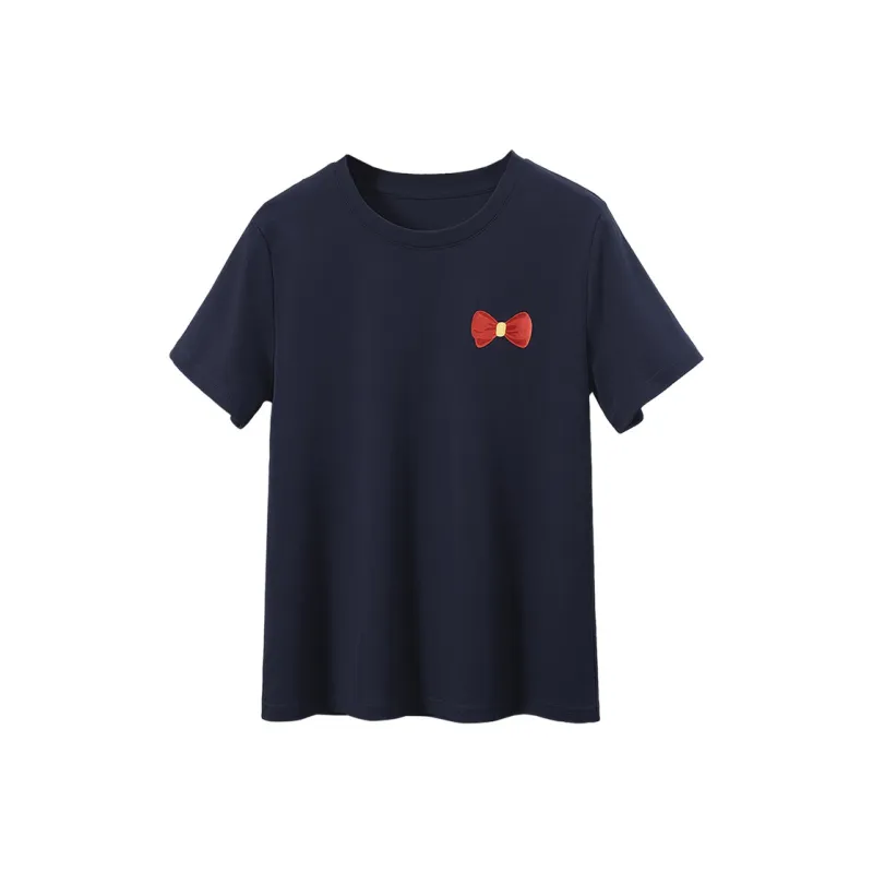 Cypress House Set in Sleeve T Shirt Women's Navy Blue-0