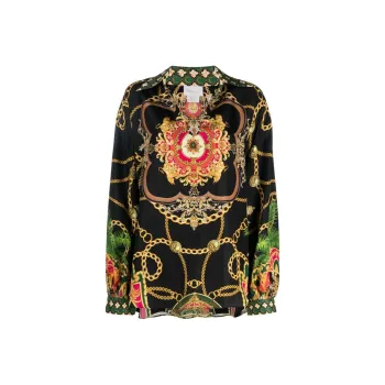 CAMILLA My Sweet Devotion-print Silk Blouse