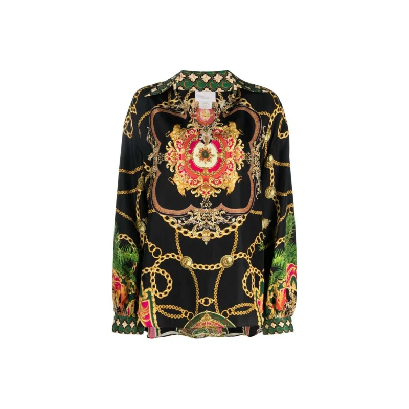 CAMILLA My Sweet Devotion-print Silk Blouse-0