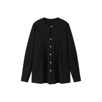 Korean Style Shirt Women's Night Black