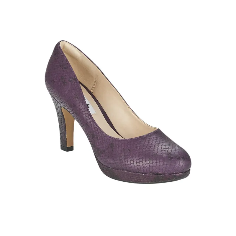 Clarks CRISPKENDRA Slim Heel High Heels Women's Purple-2