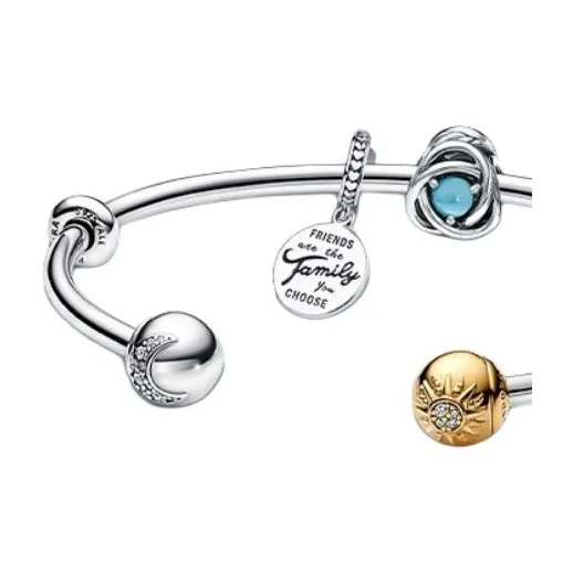 Pandora 925 Sterling Silver Bangles Women's Blue-1