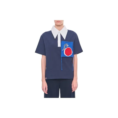 CHARLES JEFFREY Knitted Patch-pocket Polo Shirt