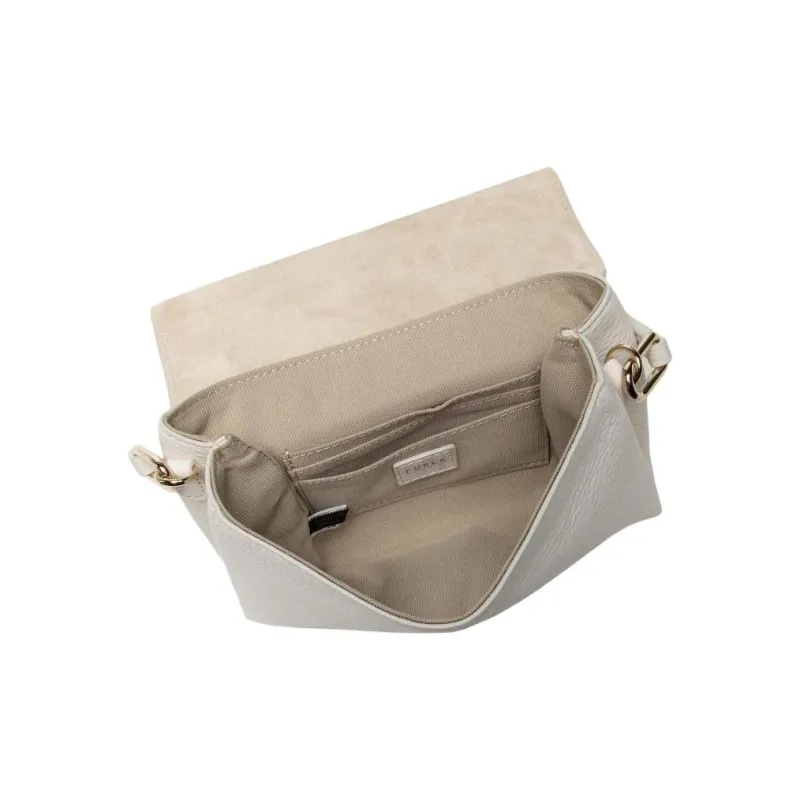 Furla Sofia Grainy Leather Messenger Bag Shoulder Bag Crossbody Bag Small Size Women's White-4