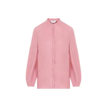 GABRIELA HEARST Laetitia Linen Pleated Blouse