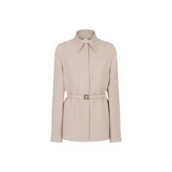 FENDI Ff Jacquard Belted Waist Jacket