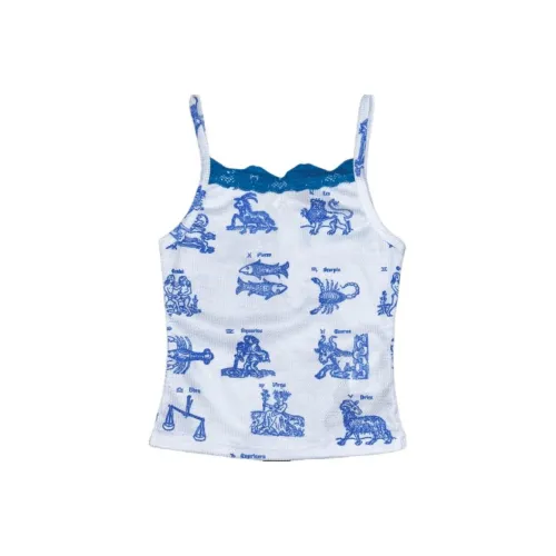 Omighty Camisole Women's White Base With Blue Floral