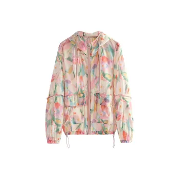 Cypress House Jackets & Coats Women's Pink Yellow Floral