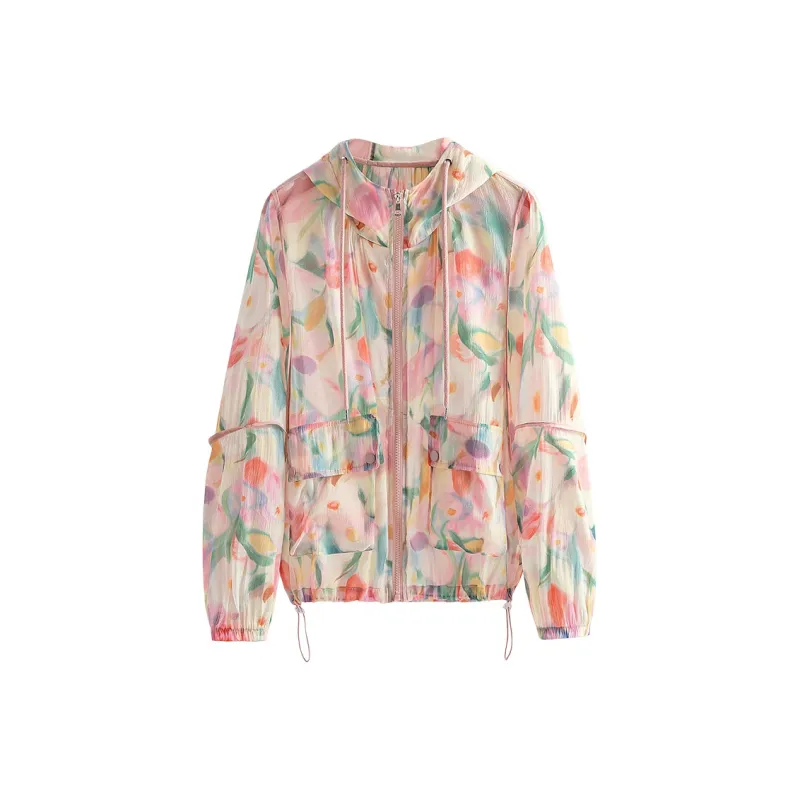 Cypress House Jackets & Coats Women's Pink Yellow Floral-0