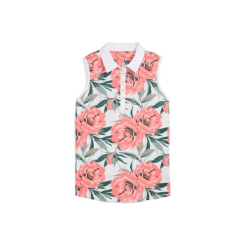 PUMA MATTR Polo Shirt Women's White Glow Peach Frost