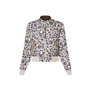 LOUIS VUITTON Reversible Botanical Print Bomber Jacket