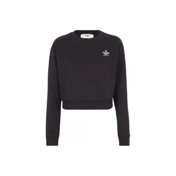 FENDI Logo Embroidered Crewneck Sweatshirt