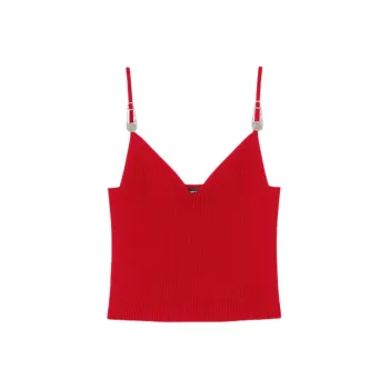 VERSACE Safety Pin Crop Top