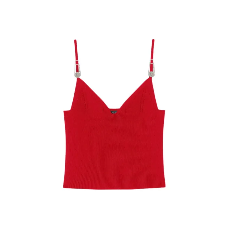 VERSACE Safety Pin Crop Top-0