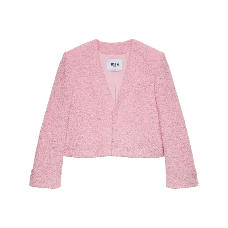 MSGM Textured knit Jacket-0
