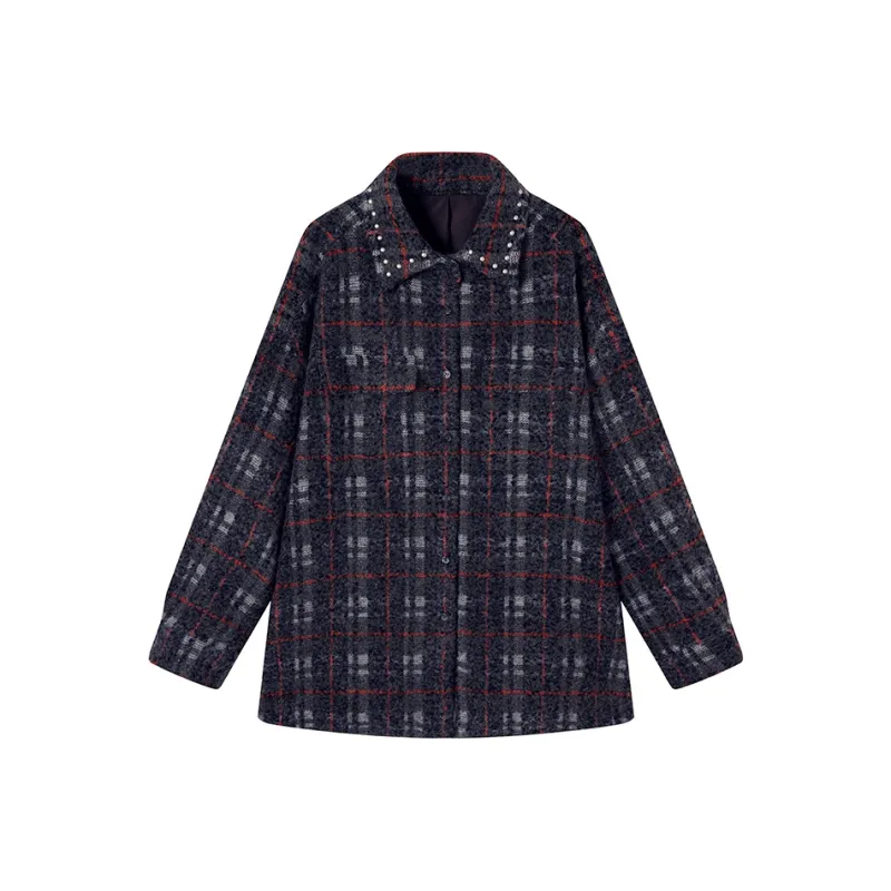 Ouyang Jackets Coats Women's Haze Blue-0