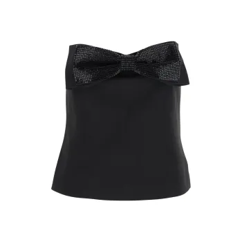 Self portrait Crepe Bandeau Top