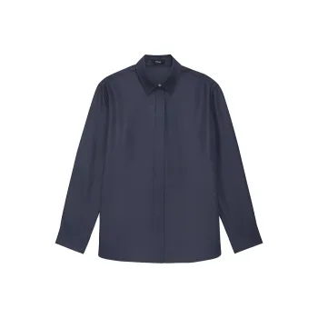 THEORY Shirt Women's Deep Sea Blue
