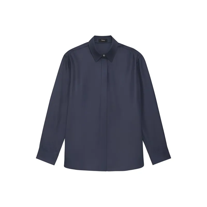THEORY Shirt Women's Deep Sea Blue-0