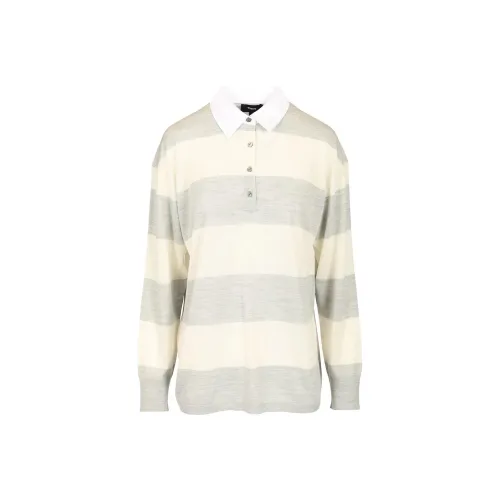 THEORY Striped Polo Top