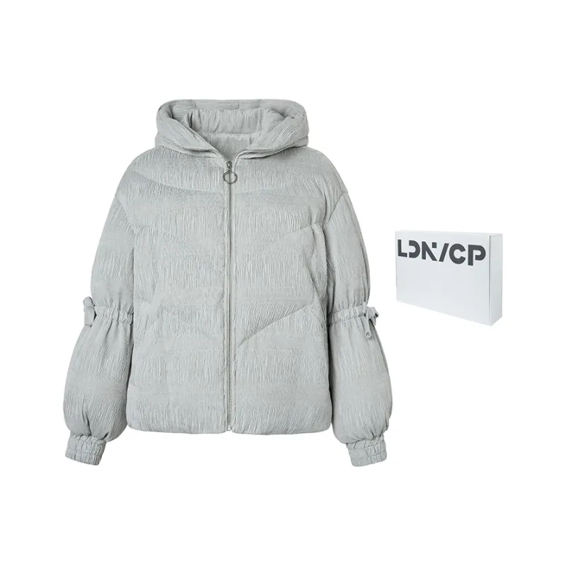 CHENPENG LDN Solid Color Hooded Down Jacket Women's-4