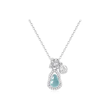 Yuanyanghuangjin Ice Glutinous Jadeite Necklaces Women's
