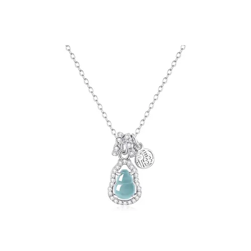 Yuanyanghuangjin Ice Glutinous Jadeite Necklaces Women's