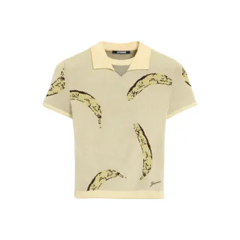 Jacquemus Le Polo Marino 'Banana Jacquard Yellow'
