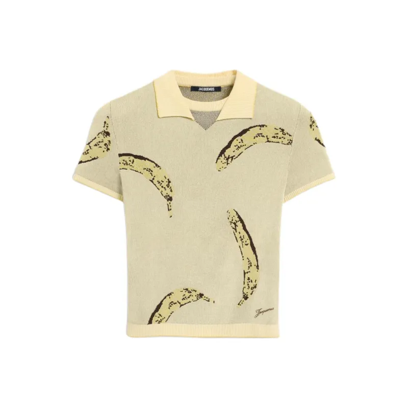 Jacquemus Le Polo Marino 'Banana Jacquard Yellow'-0