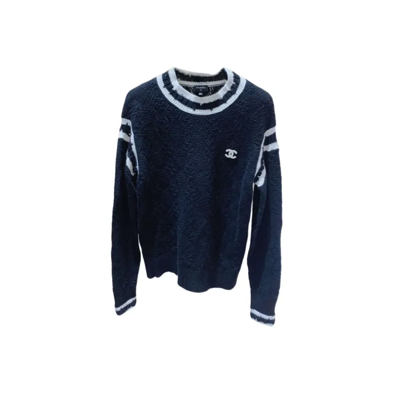 CHANEL Cashmere Sweater Women's Blue-0