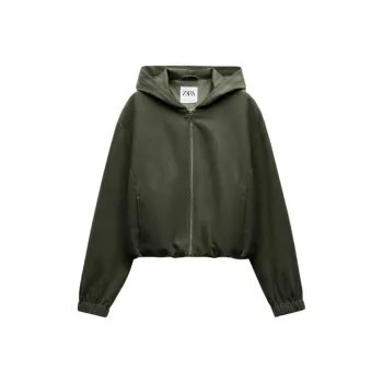 ZARA Jackets Coats Women's Khaki Green