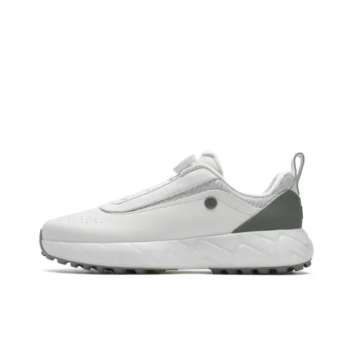 FILA Slip Resistant, Abrasion Resistant, Lightweight Low Top Golf Shoes Men's White Green