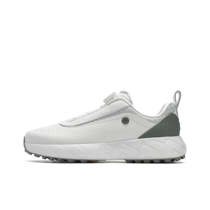 FILA GF DRIVER Slip Resistant, Abrasion Resistant, Lightweight Low Top Golf Shoes Men's White Green-0