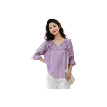 【dme】 Shirt Women's Pink Stripes