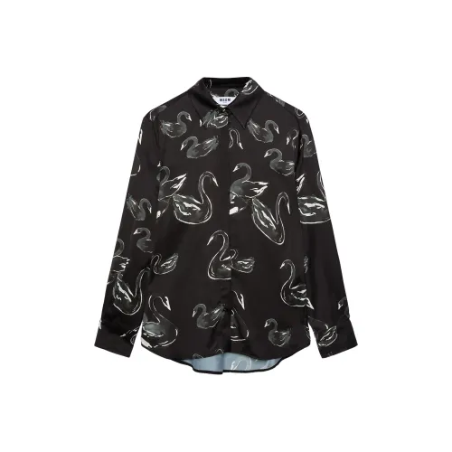 MSGM Swan-print Shirt
