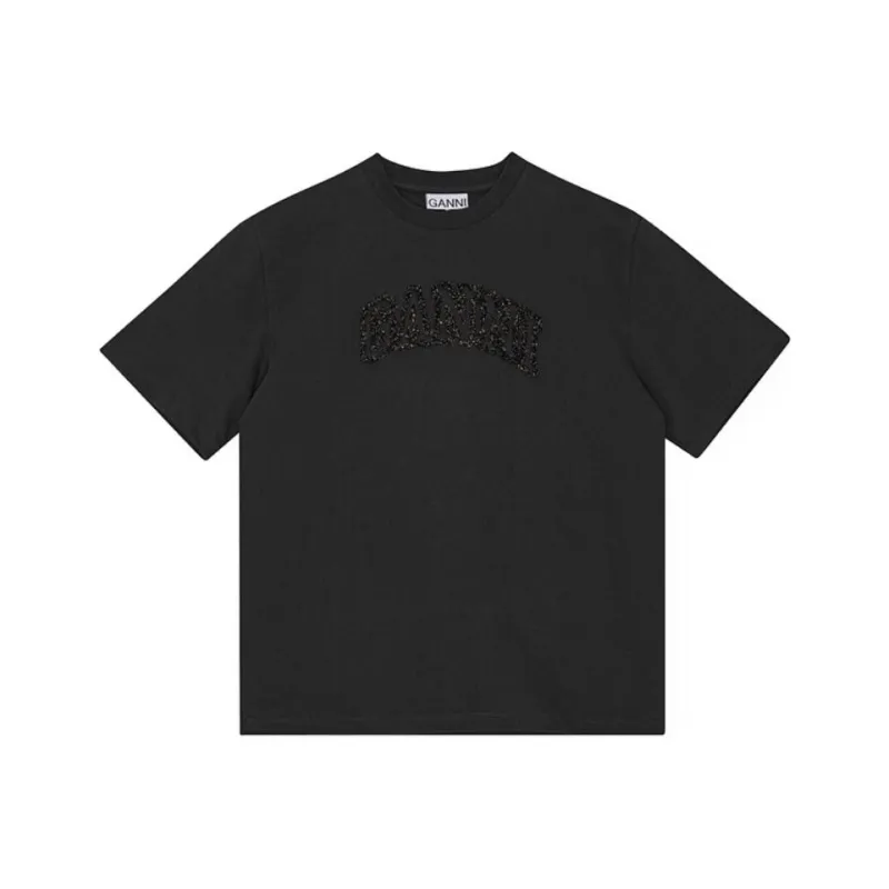 GANNI Phantom Drop Shoulder T Shirt-0